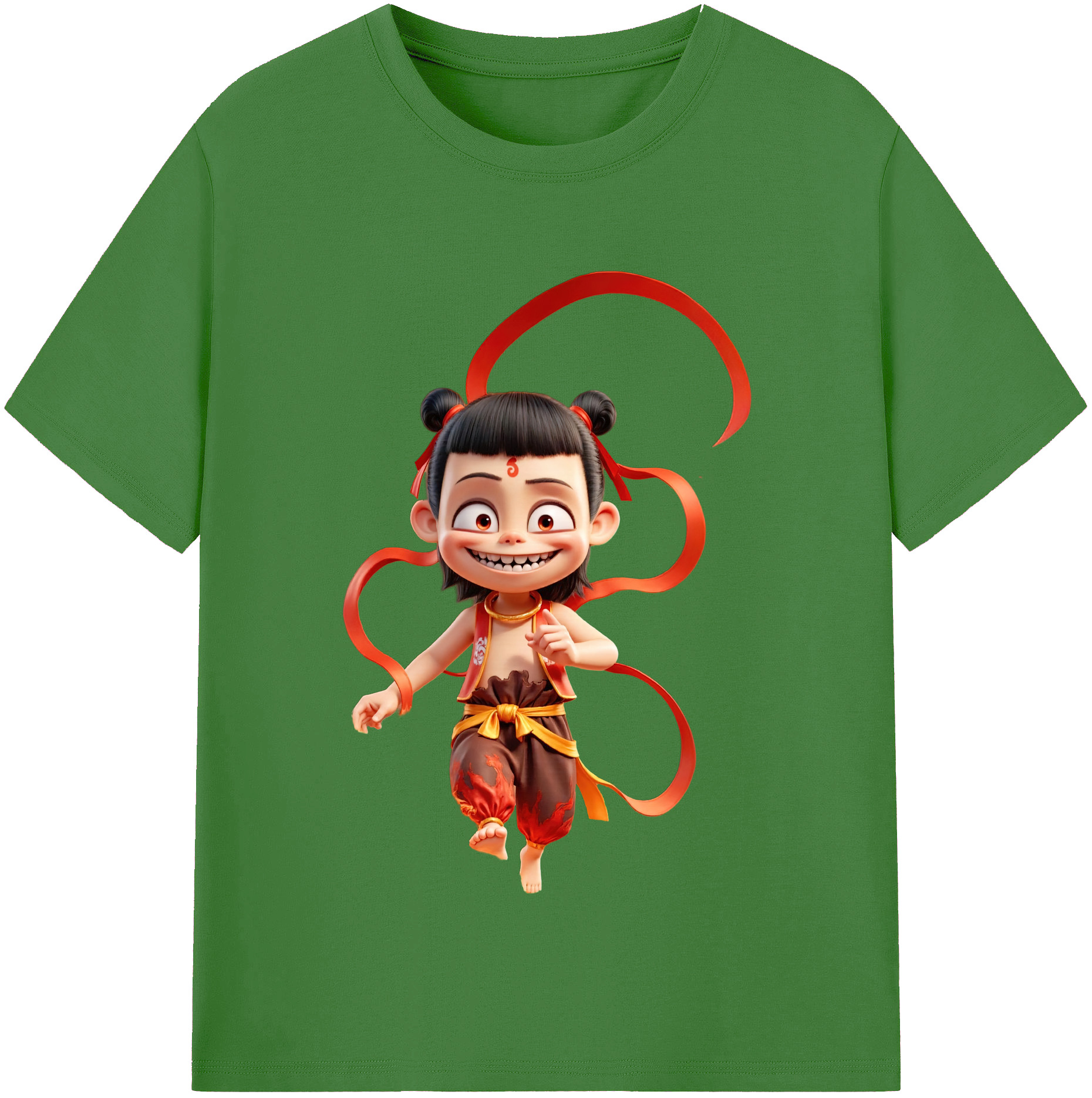 （画像用） Ne Zha 2 ナタ 魔童の大暴れ レディースカジュアルプリントTシャツ（綿100％）